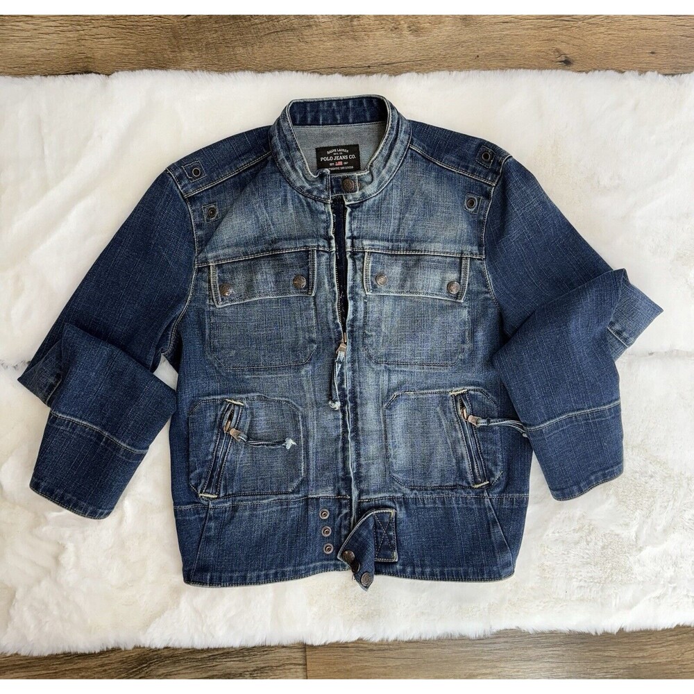 Polo Jeans Co Denim Jacket Womens Size Medium